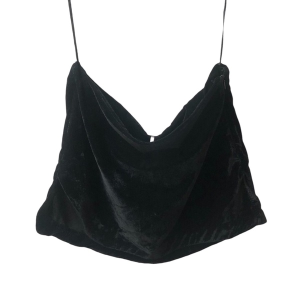 Free People Annalise Velvet Mini Skirt || Black - Picture 5 of 8